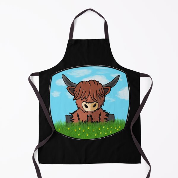 Item preview, Highland cow chilling in the field designed and sold by Braw-Merch.