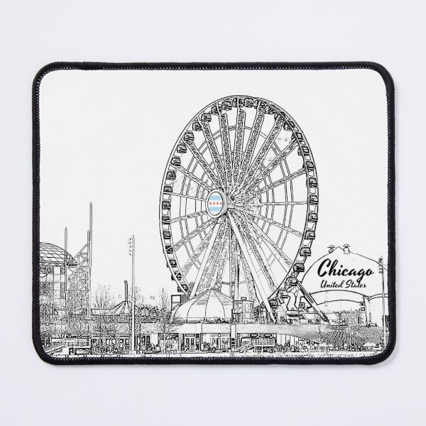 Item preview, Chicago, Illinois, US - Ferris Wheel, Pier and Lakefront  designed and sold by leemcnut.