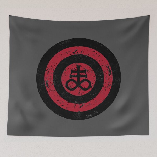 Item preview, Satanic Shield Black Leviathan Cross designed and sold by Hellbilly Designs.