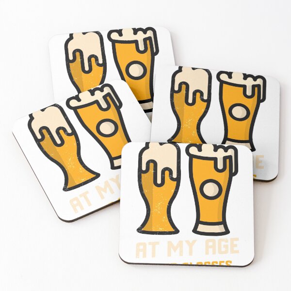 Item preview, At my age I need glasses - beer designed and sold by Good-tees.