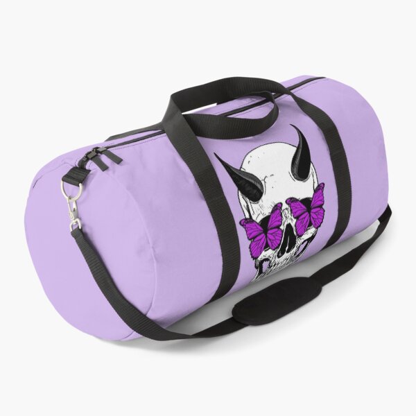 Item preview, Spookylicious Horned Demon Skull with Purple Butterfly Eyes Halloween designed and sold by LMcDs.