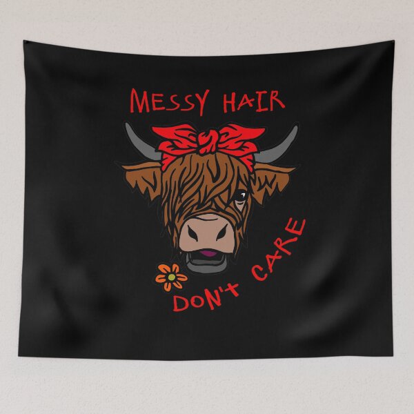 Item preview, Messy Hair Don't Care Highland Cow designed and sold by Braw-Merch.