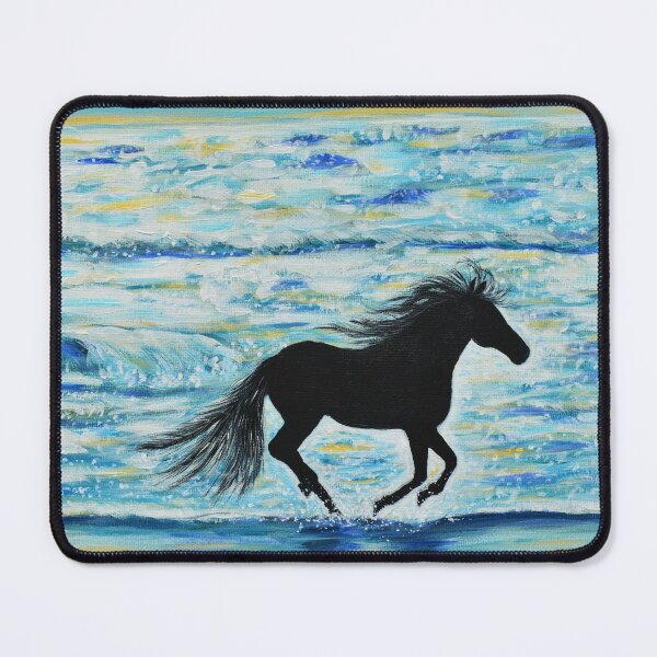 Item preview, Horse Running Free by the Sea Painting designed and sold by Art by Kirsten Sneath.