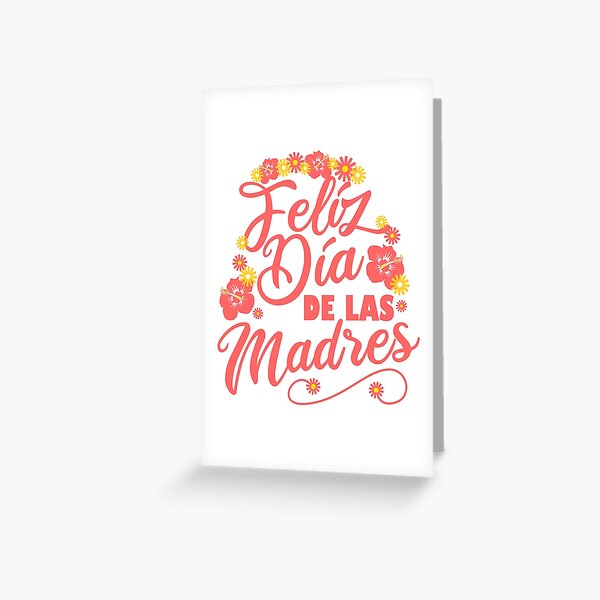 Happy Mother's Day Tropical Flowers Spanish Greeting Card