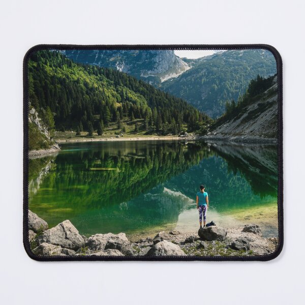 Item preview, Person at mountain lake designed and sold by Patrik Lovrin.