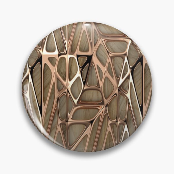 Item preview, 3d red gold lattice tiles on wooden oak background designed and sold by TeeFashionShop.