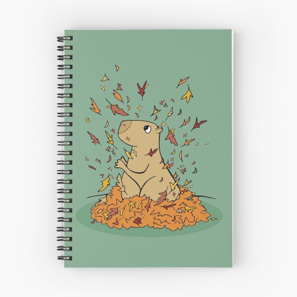 Item preview, Autumn Capybara in a Leaf Pile designed and sold by Otter-Grotto.