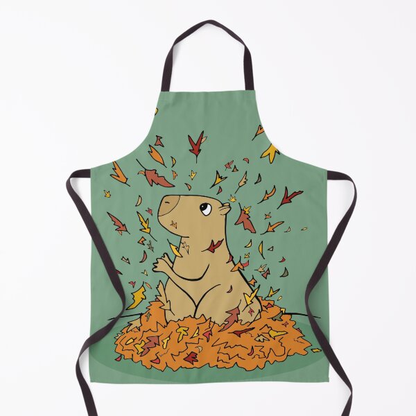 Item preview, Autumn Capybara in a Leaf Pile designed and sold by Otter-Grotto.