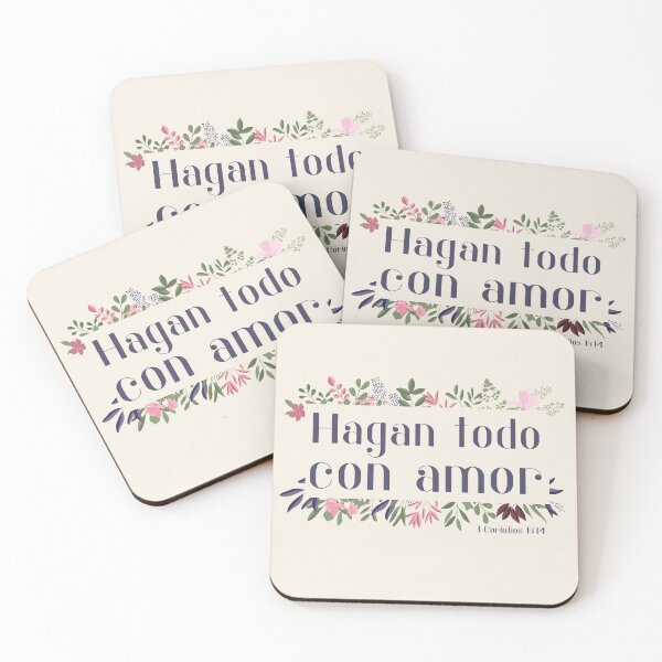 Item preview, Bíblico Cristiano: Hagan todo con amor (español, con flores) designed and sold by Ofeefee.