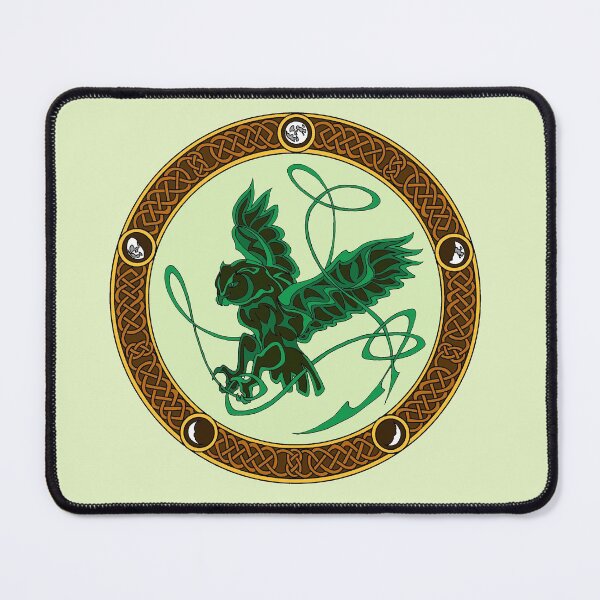Item preview, Celtic knotwork owl - green designed and sold by AnyaPenfold.