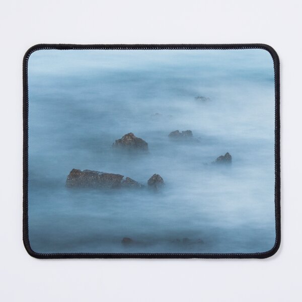 Item preview, Misty blue long exposure of rocks in sea designed and sold by Patrik Lovrin.