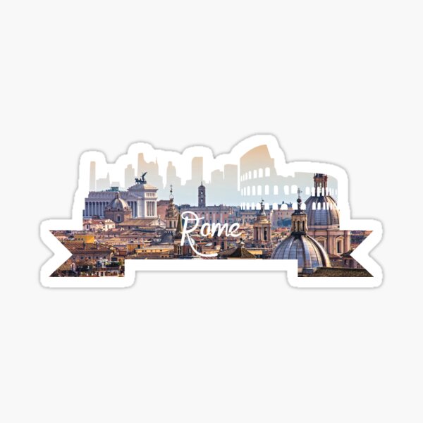 Rome Hill View Black Sticker