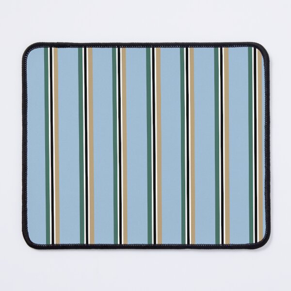 Item preview, Stripes in calm sky blue, pine and mushroom designed and sold by Quick Brown Fox Canada.