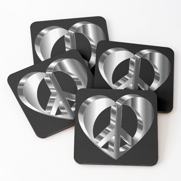 Item preview, Chrome Heart With Peace Sign. designed and sold by Lees Tees.