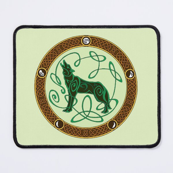 Item preview, Celtic knotwork wolf - green designed and sold by AnyaPenfold.