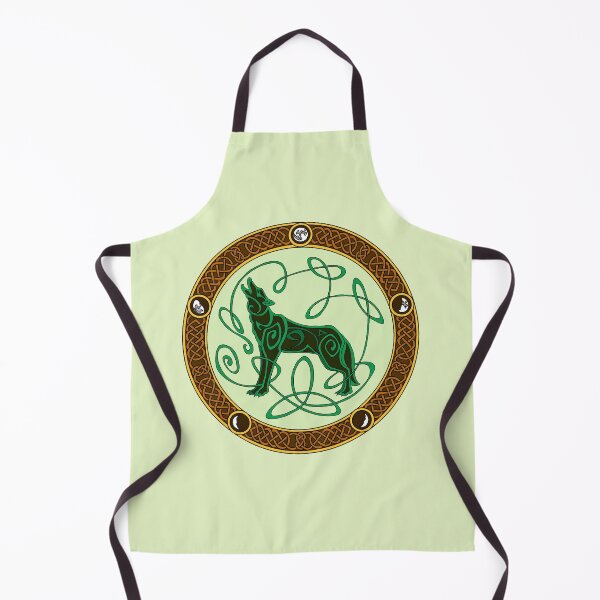 Item preview, Celtic knotwork wolf - green designed and sold by AnyaPenfold.