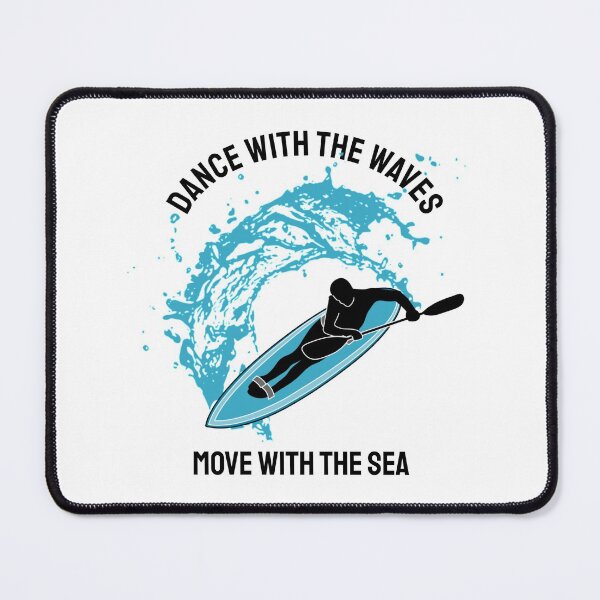 Item preview, Dance with the waves move with the sea kayak paddle ski waveski surfing silhouette designed and sold by portrait4you.