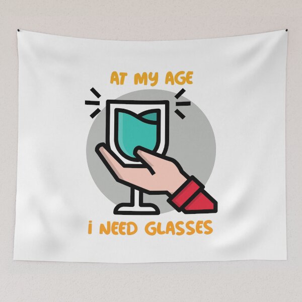 Item preview, At my age I need glasses - cheers designed and sold by Good-tees.