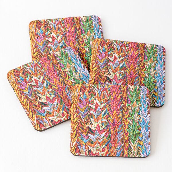 Item preview, Prismatic Beaded Origami Crane Pattern – Colorful Abstract Art designed and sold by DonneeCreations.