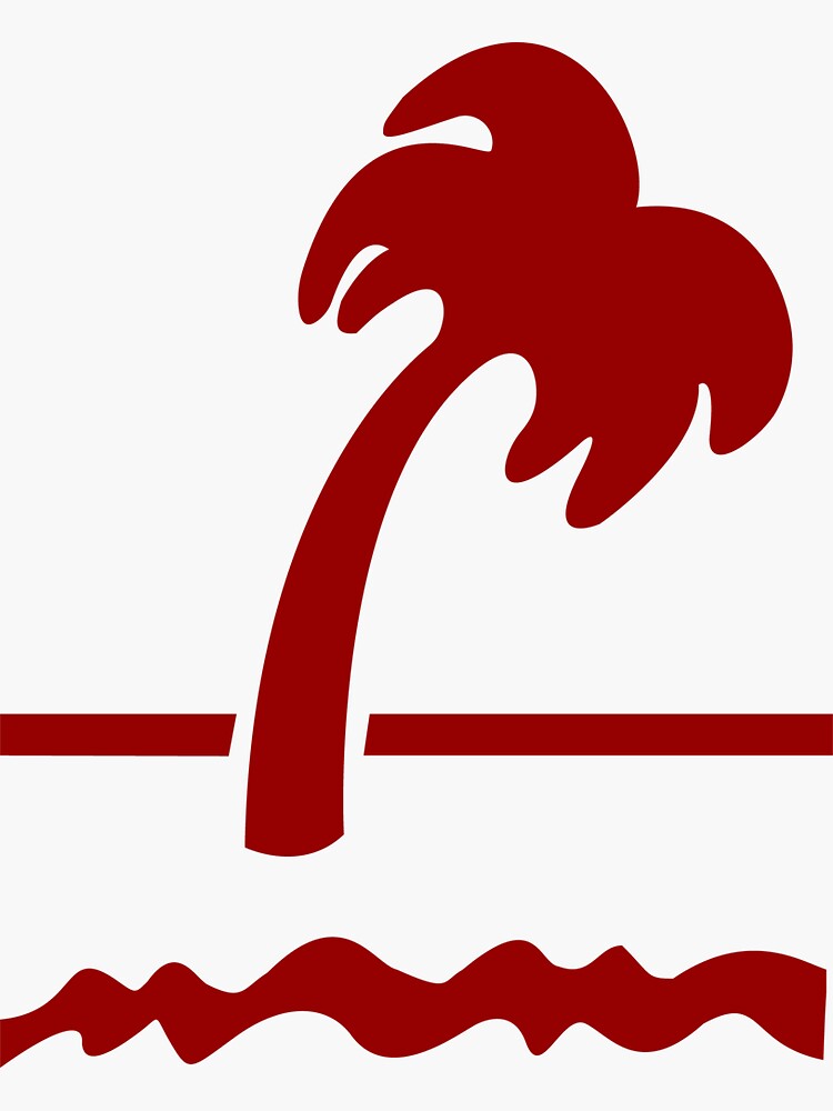 In N Out Palm Tree Design Sticker For Sale By Bvloop Redbubble