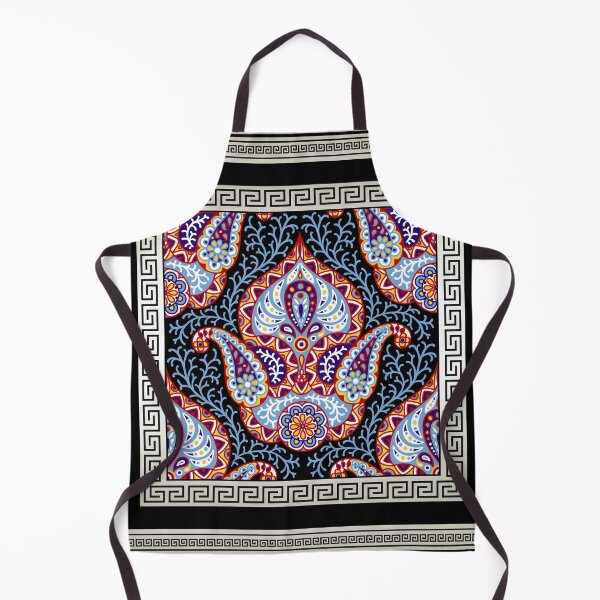 Artikelvorschau, Greek Key Cremeweiß Schwarz Intrigierte Blumen entworfen und verkauft von Yiorgos Designs.