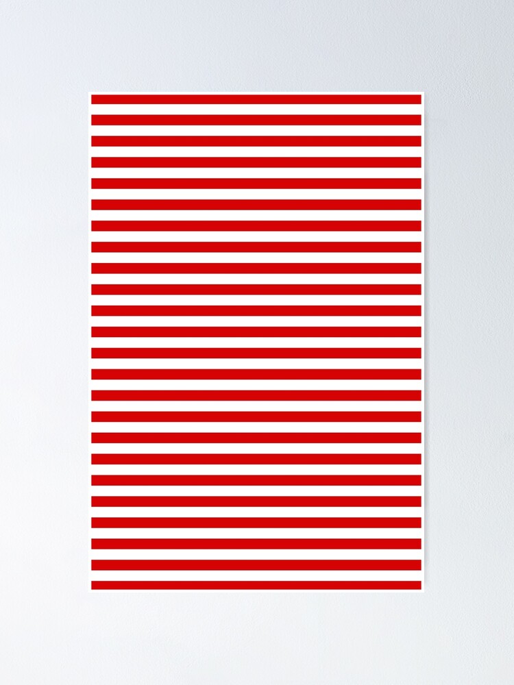 thin-red-and-white-stripes-horizontal-thin-stripes-poster-for-sale-by-simplystripes-redbubble for Free Printable Red And White Striped Paper Thin Red and White Stripes | Horizontal Thin Stripes |