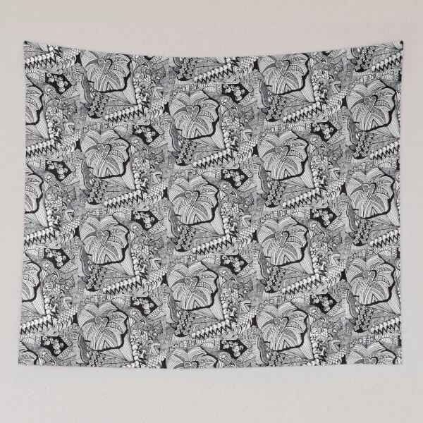 Item preview, Abstract Mushrooms Zentangle designed and sold by lisaamakye.