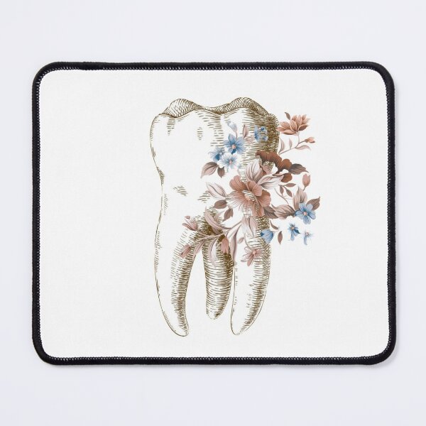 Item preview, Tooth with vintage flowers - Dental designed and sold by guaka-molly.