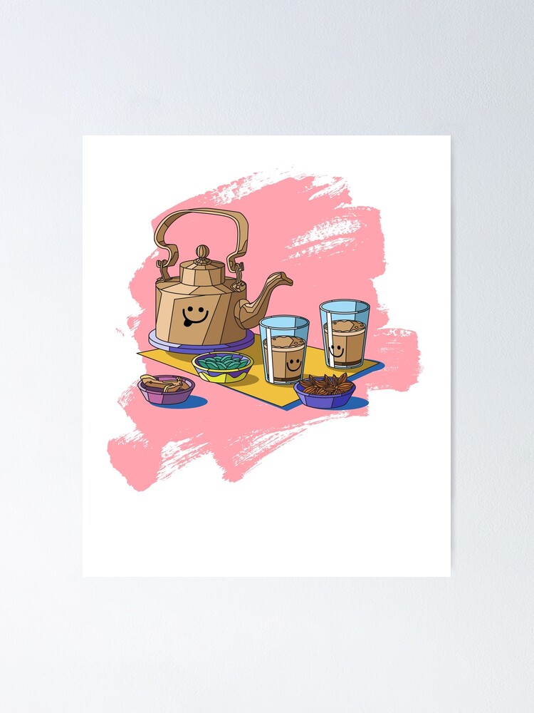 Cutting Masala Chai Kettle Tea Indian Street Food Culture Art Print by The  Aesthetic Shop