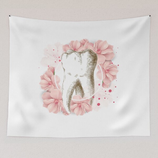 Item preview, Floral framed tooth - Dental designed and sold by guaka-molly.