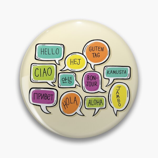 Item preview, Hello Speech Bubbles in 11 Languages designed and sold by pinkmonkeybird.