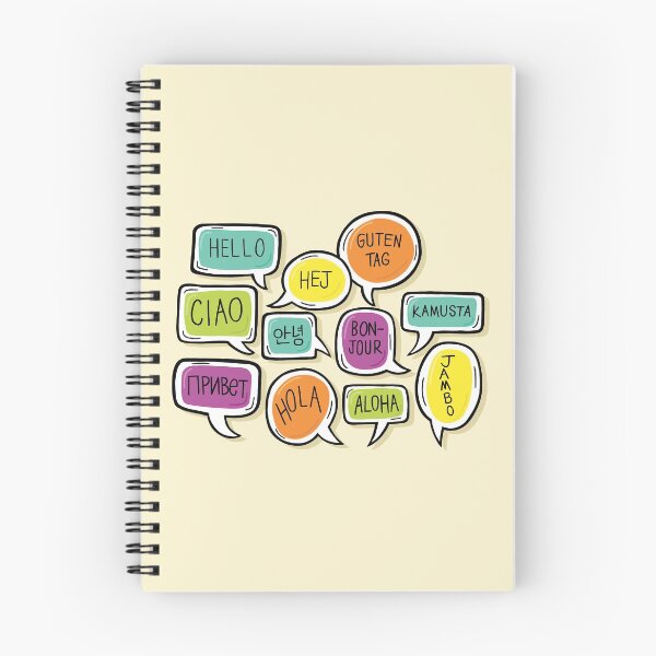 Item preview, Hello Speech Bubbles in 11 Languages designed and sold by pinkmonkeybird.