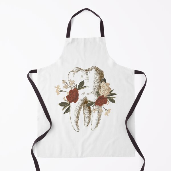 Item preview, Tooth with red and white flowers - Dental designed and sold by guaka-molly.