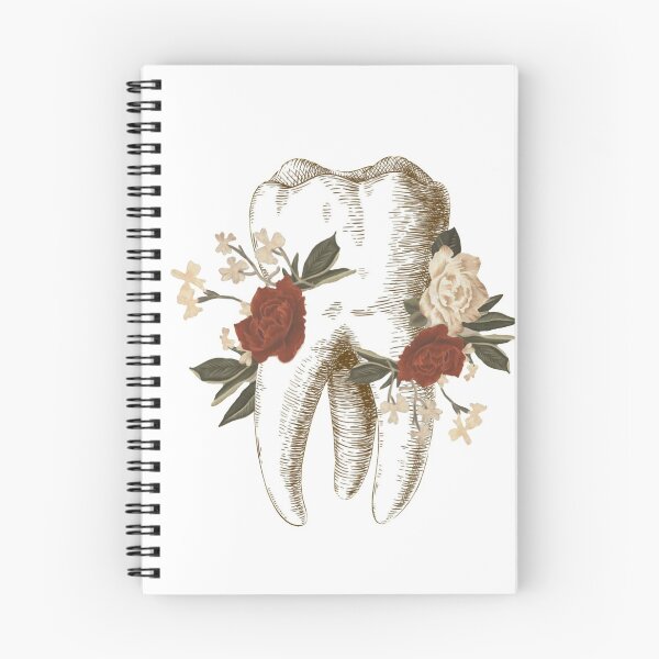 Item preview, Tooth with red and white flowers - Dental designed and sold by guaka-molly.