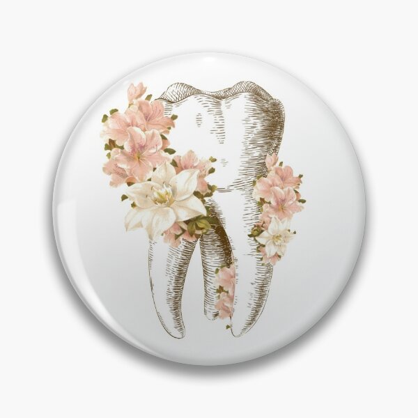 Item preview, Tooth with light pink flowers - Dental designed and sold by guaka-molly.