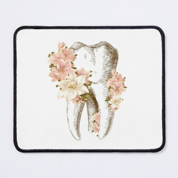 Item preview, Tooth with light pink flowers - Dental designed and sold by guaka-molly.