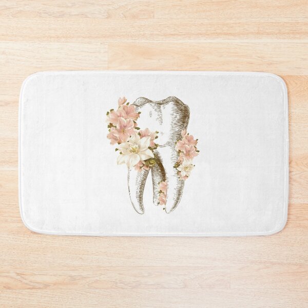 Item preview, Tooth with light pink flowers - Dental designed and sold by guaka-molly.