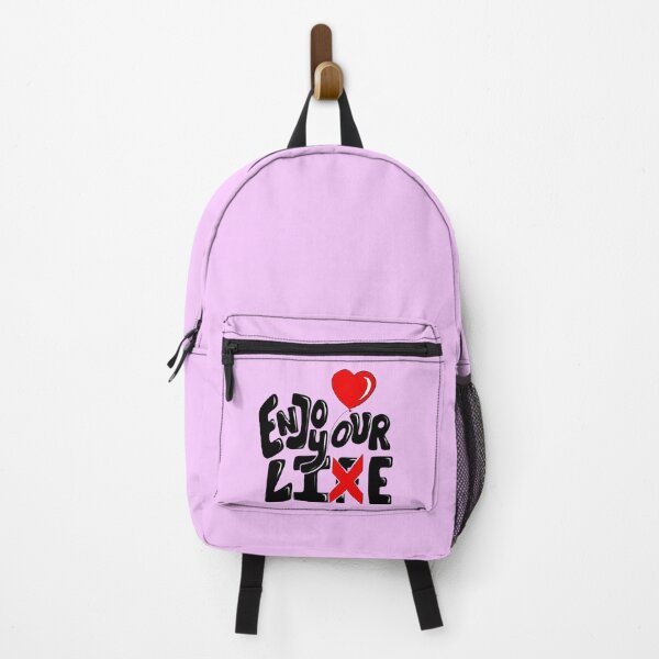 Item preview, Enjoy your Life - Lie Quote with Purple Pink background designed and sold by SemDesigns1.