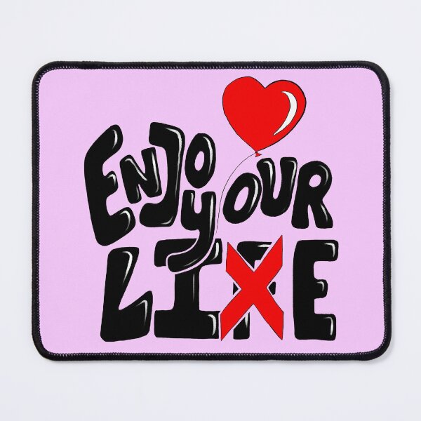 Item preview, Enjoy your Life - Lie Quote with Purple Pink background designed and sold by SemDesigns1.