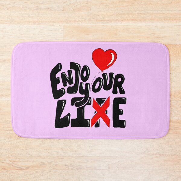 Item preview, Enjoy your Life - Lie Quote with Purple Pink background designed and sold by SemDesigns1.
