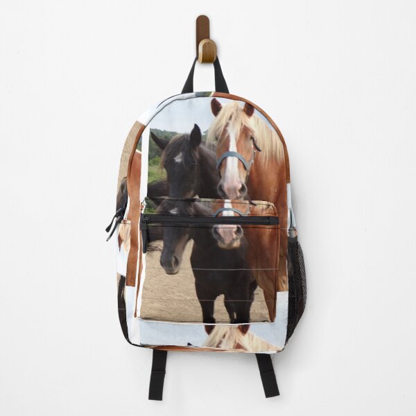Item preview, Close up of a black horse and a red horse designed and sold by AlicesArtistry.