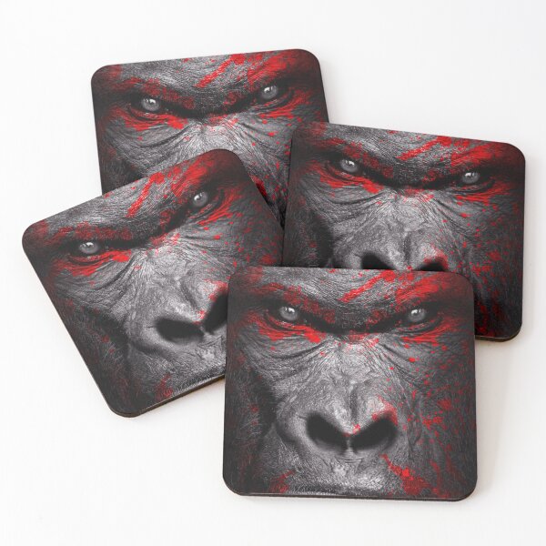 Item preview, Gorilla art , red blood , animal ink	 designed and sold by MarketVisionAV.