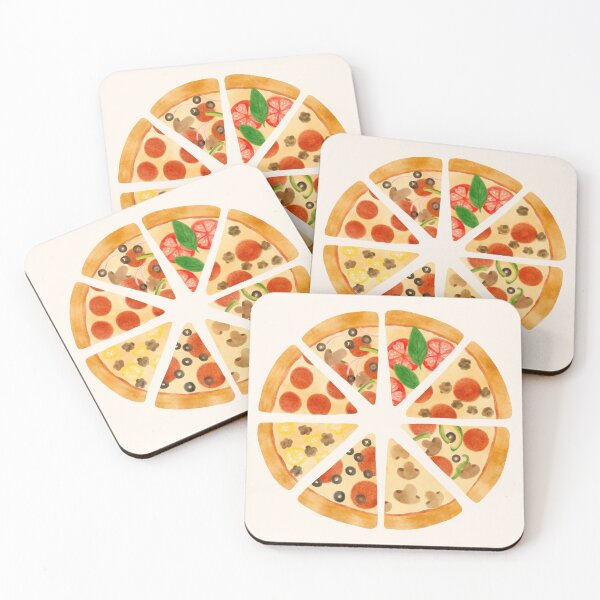Item preview, watercolor pizza slices designed and sold by tandemsy.