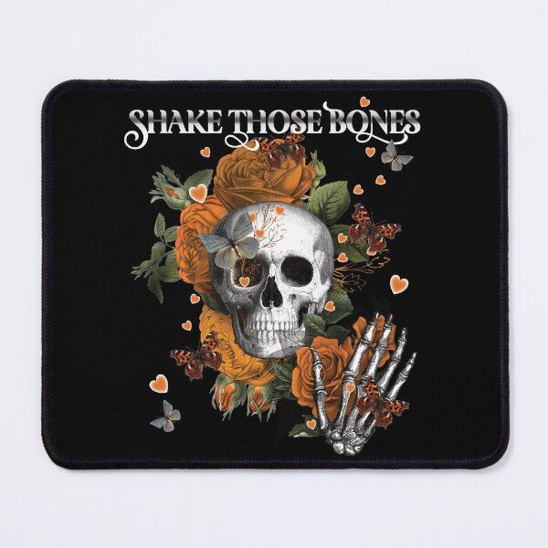 Item preview, GOTHIC SKULL WITH ORANGE ROSES, SHAKE THOSE BONES designed and sold by FlutteringWings.