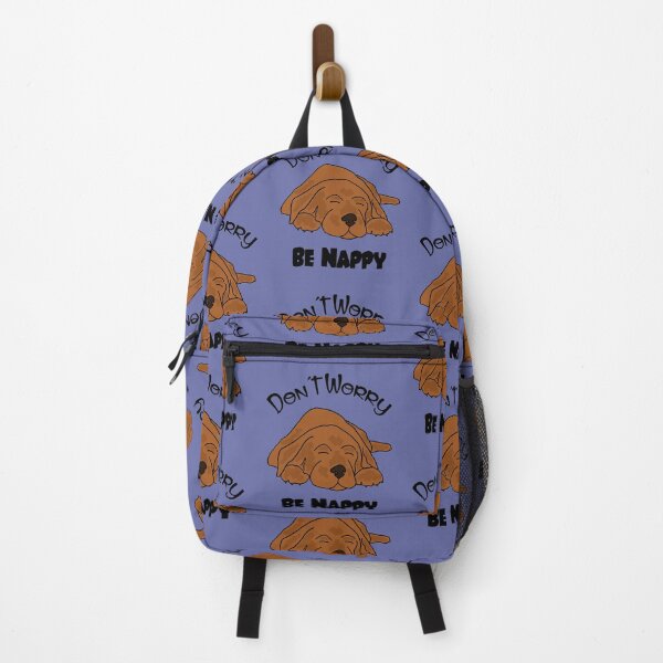 Item preview, Funny Don't worry be Nappy Dog Sleeping Cartoon Pun designed and sold by Nature's Fancy.