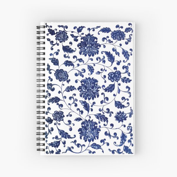 Vintage Chinese Textile (23) from Examples of Chinese ornament by Owen Jones (1867) Spiral Notebook