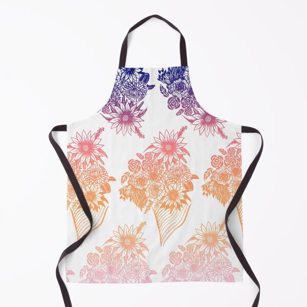 Item preview, Flower Pattern - Peach Purple on White designed and sold by LineLinLee.