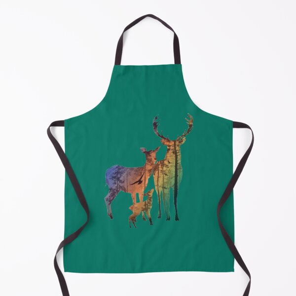 Aperçu de l'œuvre Green Deer Family Animal Deer Hunter Buck Dow créée et vendue par Rowena Jones.