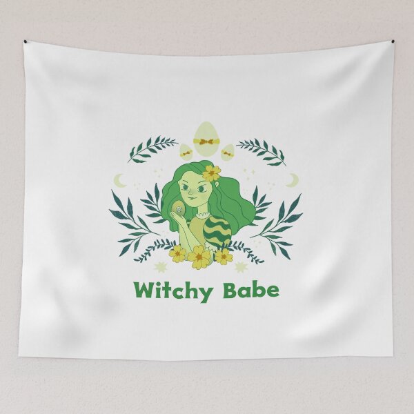 Item preview, Witchy Babe in green designed and sold by AryabyDesign.