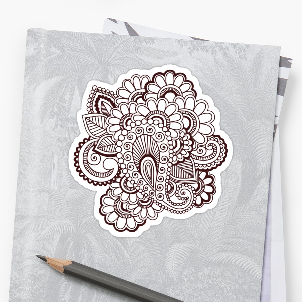 "Henna Tattoo" Sticker by greengoodnich | Redbubble